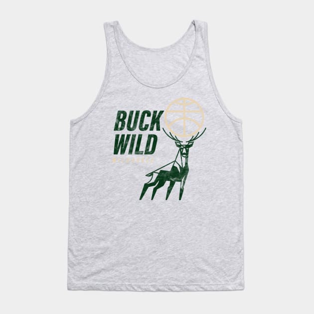 Milwaukee Bucks Modern Logo Basketball Fan Gift Tank Top by BooTeeQue